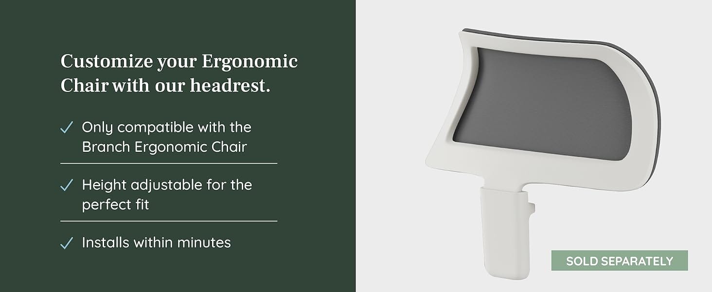 Customize your ergonomic chair with our headrest.